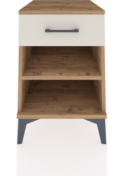 Kronos Komodin Tek Raflı Tek Çekmeceli 44X59X64 Çam-Aytaşı