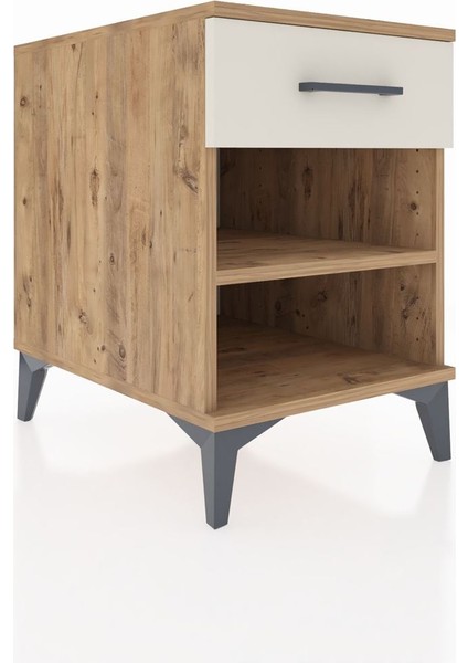 Kronos Komodin Tek Raflı Tek Çekmeceli 44X59X64 Çam-Aytaşı fiyatları