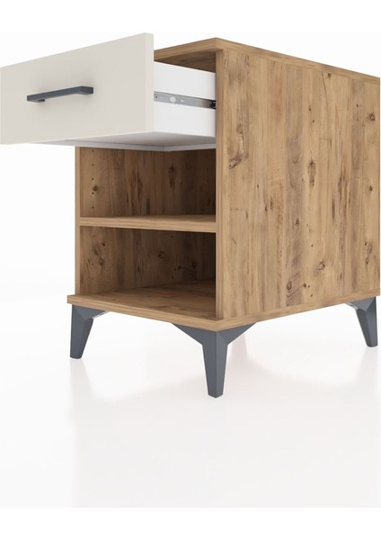Kronos Komodin Tek Raflı Tek Çekmeceli 44X59X64 Çam-Aytaşı indirimleri