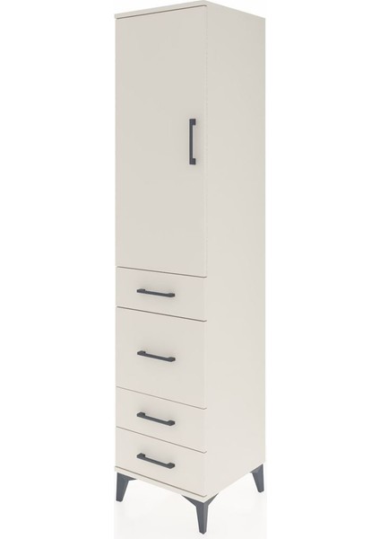 Hyperion Dolap 3 Raflı 4 Çekmeceli Tek Kapaklı 44X44X195 Aytaşı-Aytaşı modelleri