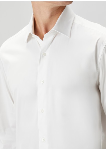 Slim Fit Beyaz Gömlek