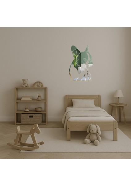 Modern Köpek Yüzü Duvar Aynalı Tablosu - MKR025034-6859 fırsatları