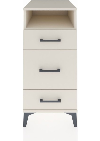 Kronos Komodin Tek Raflı 3 Çekmeceli 44X59X96 Aytaşı-Aytaşı