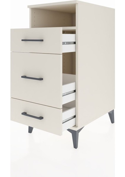 Kronos Komodin Tek Raflı 3 Çekmeceli 44X59X96 Aytaşı-Aytaşı fırsatları