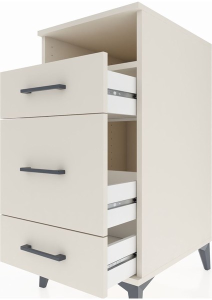 Kronos Komodin Tek Raflı 3 Çekmeceli 44X59X96 Aytaşı-Aytaşı indirimleri