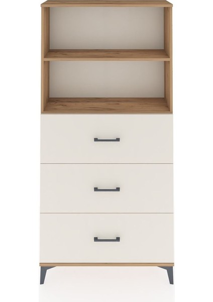 Arges Dolap 2 Raflı 3 Çekmeceli 88X30X182 Çam-Aytaşı