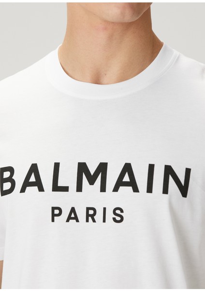 Beyaz Logo Baskılı T-Shirt indirimleri