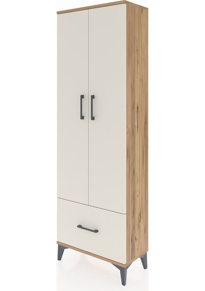 Arges Dolap 4 Raflı Tek Çekmeceli 2 Kapaklı 60X30X182 Çam-Aytaşı modelleri
