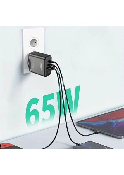65W Hızlı Şarj Edebilen Type C Uçlu Şarj Aleti modelleri