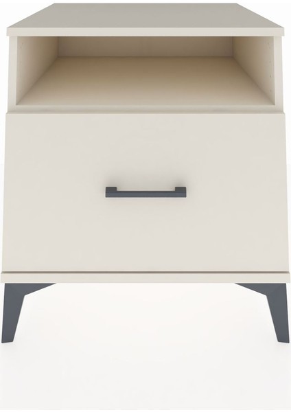 Kronos Komodin Tek Raflı Tek Çekmeceli 60X59X64 Aytaşı-Aytaşı