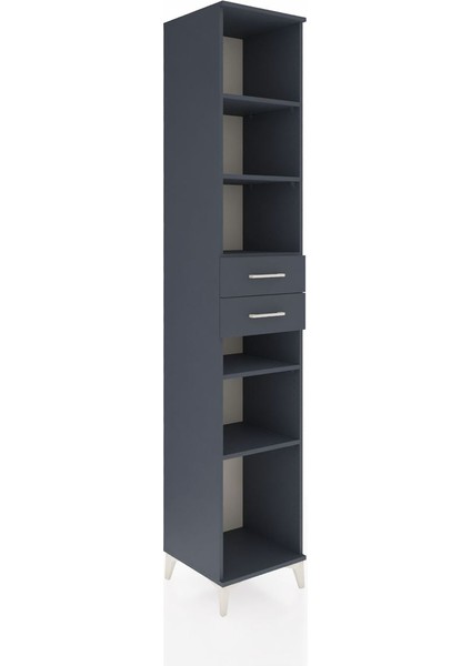 Hyperion Dolap 5 Raflı 2 Çekmeceli 44X44X243 Antrasit-Antrasit fiyatları
