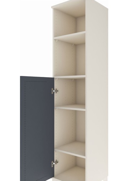 Hyperion Dolap 4 Raflı Tek Kapaklı 44X44X195 Aytaşı-Antrasit indirimleri