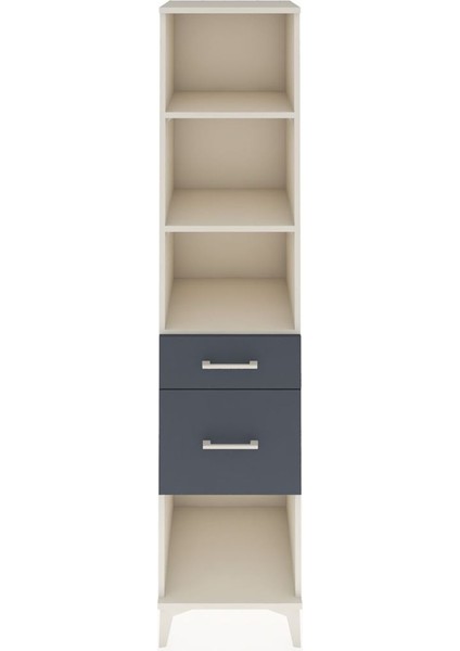 Hyperion Dolap 3 Raflı 2 Çekmeceli 44X44X195 Aytaşı-Antrasit