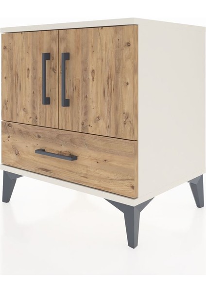 Hyperion Komodin 2 Raflı Tek Çekmeceli 2 Kapaklı 60X44X64 Aytaşı-Çam modelleri