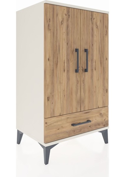 Hyperion Komodin 3 Raflı Tek Çekmeceli 2 Kapaklı 60X44X106 Aytaşı-Çam fiyatları