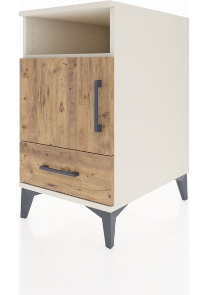 Kronos Komodin 3 Raflı Tek Çekmeceli Tek Kapaklı 44X59X80 Aytaşı-Çam modelleri