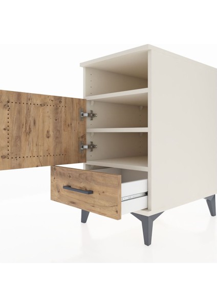 Kronos Komodin 3 Raflı Tek Çekmeceli Tek Kapaklı 44X59X80 Aytaşı-Çam indirimleri