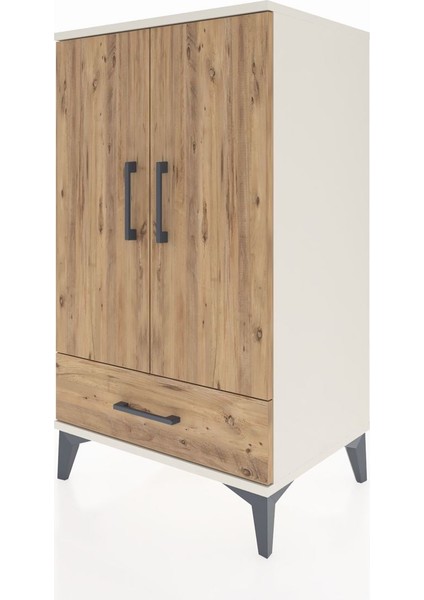 Hyperion Komodin 3 Raflı Tek Çekmeceli 2 Kapaklı 60X44X106 Aytaşı-Çam modelleri