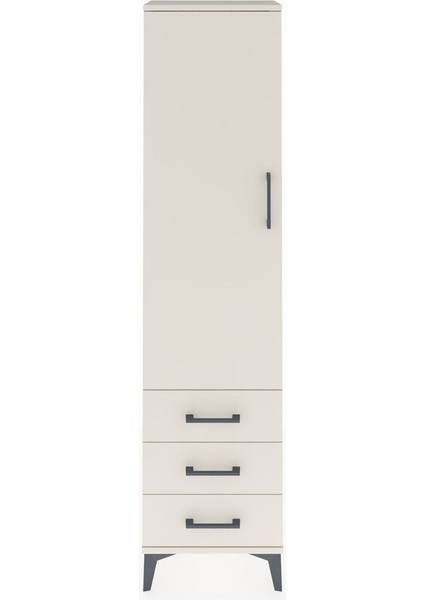 Arges Dolap 4 Raflı 3 Çekmeceli Tek Kapaklı 44X30X182 Aytaşı-Aytaşı