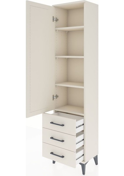 Arges Dolap 4 Raflı 3 Çekmeceli Tek Kapaklı 44X30X182 Aytaşı-Aytaşı fırsatları