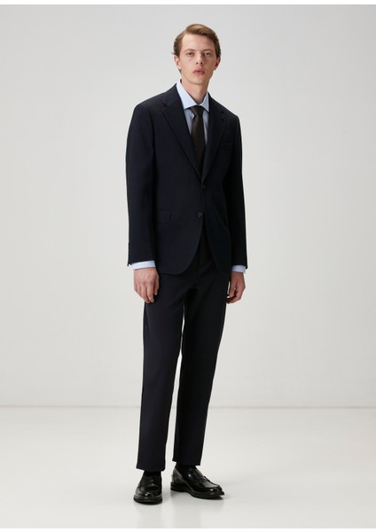 Slim Fit Koyu Mavi Non-Iron Oxford Gömlek modelleri