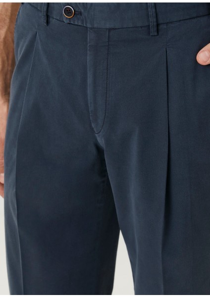 Lacivert Pilili Chino Pantolon fırsatları