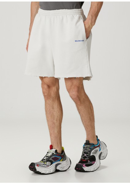 Beyaz Logo Nakışlı Bermuda fiyatları