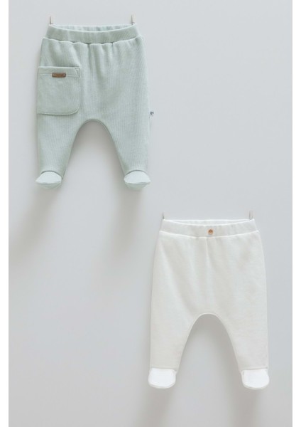 Hello Forest Patikli Ikili Pantolon - Caramell - APE1957 - Yeşil - 6 - 9 Ay - APE1957-YEŞIL-6 - 9 Ay Yeşil