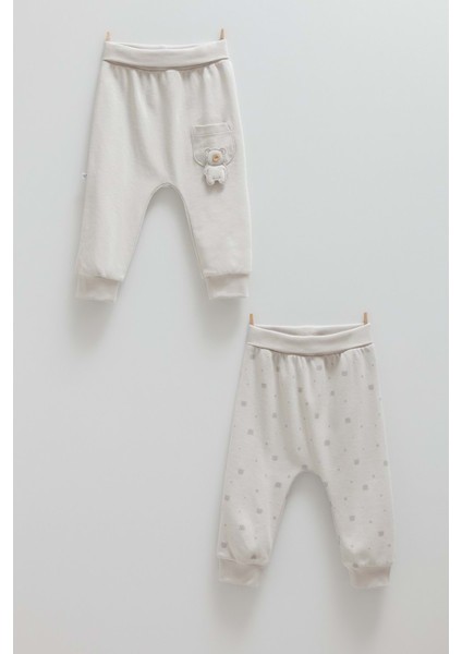Cute Bear Cep Detaylı Patiksiz Ikili Pantolon - Caramell - APE1466 - Gri - 18 - 24 Ay - APE1466-GRI-18 - 24 Ay Gri