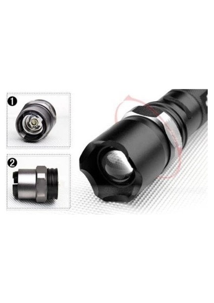 KM-110 Ateşli Aletler Aparatlı Ayarlanabilir Şarjlı Dağ Kamp El Feneri