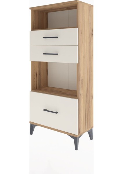 Arges Dolap 2 Raflı 3 Çekmeceli 60X30X134 Çam-Aytaşı modelleri