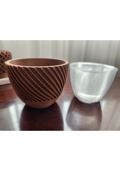 3'lü Modern Geometrik Sukulent Saksı 3D Baskı fiyatları