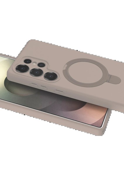CPT16 Samsung Galaxy S23 Ultra Regal Magsafe Standlı Kapak - Çöl Titanyum fırsatları