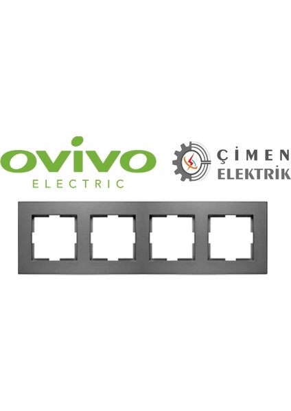 Füme Dörtlü Çerçeve - Priz ve Anahtar Için Uyumlu Çerçeve fiyatları
