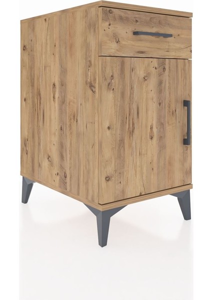 Kronos Komodin Tek Raflı Tek Çekmeceli Tek Kapaklı 44X59X80 Çam-Çam fiyatları