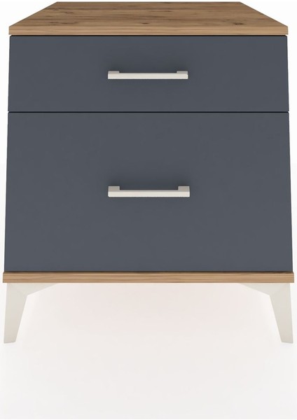 Kronos Komodin 2 Çekmeceli 60X59X64 Çam-Antrasit fiyatları