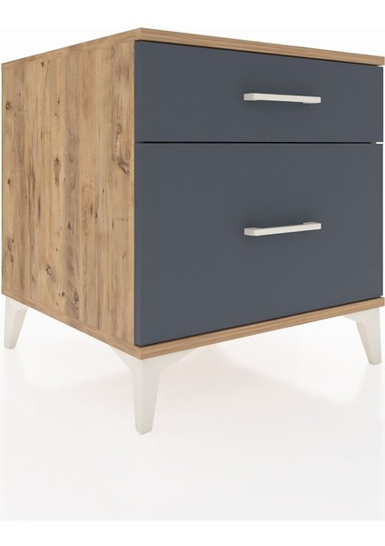 Kronos Komodin 2 Çekmeceli 60X59X64 Çam-Antrasit fırsatları