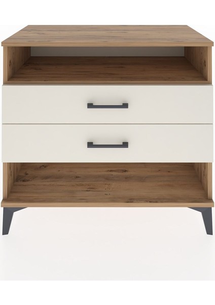 Hyperion Şifonyer Tek Raflı 2 Çekmeceli 88X44X80 Çam-Aytaşı