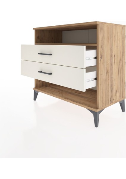 Hyperion Şifonyer Tek Raflı 2 Çekmeceli 88X44X80 Çam-Aytaşı fırsatları