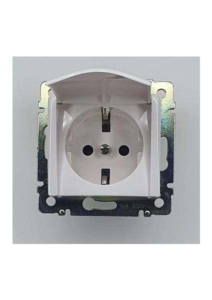 Beyaz Kapaklı Topraklı Priz Çerçevesiz - Priz ve Anahtar Için Uyumlu Çerçeve fiyatları