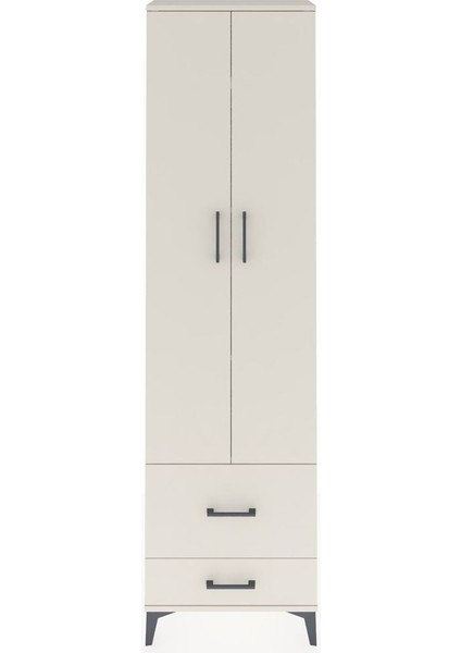 Arges Dolap 4 Raflı 2 Çekmeceli 2 Kapaklı 60X30X221 Aytaşı-Aytaşı