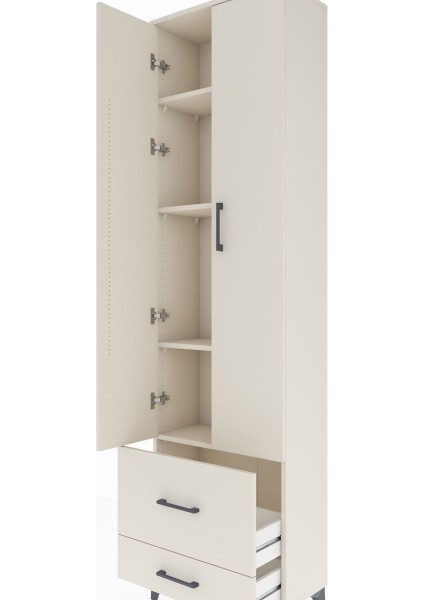 Arges Dolap 4 Raflı 2 Çekmeceli 2 Kapaklı 60X30X221 Aytaşı-Aytaşı indirimleri