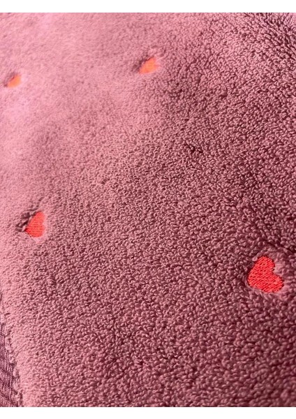 Hobby Lubow Love Fuşya Kırmızı Nakışlı 50X90 6'lı Havlu Seti modelleri