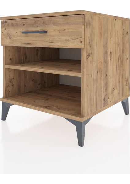 Kronos Komodin Tek Raflı Tek Çekmeceli 60X59X64 Çam-Çam indirimleri