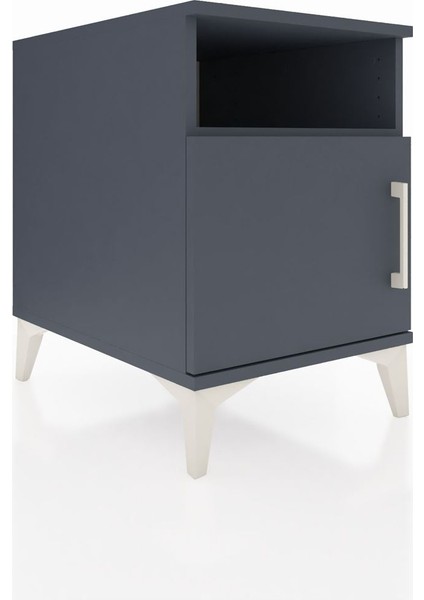 Kronos Komodin 2 Raflı Tek Kapaklı 44X59X64 Antrasit-Antrasit fiyatları