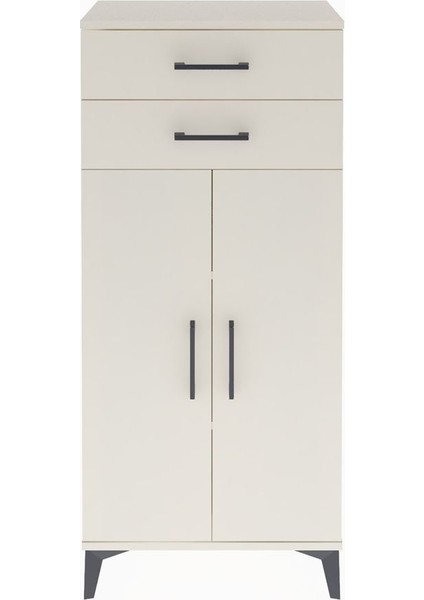 Arges Dolap 2 Raflı 2 Çekmeceli 2 Kapaklı 60X30X134 Aytaşı-Aytaşı