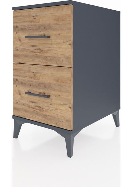 Kronos Komodin 2 Çekmeceli 44X59X80 Antrasit-Çam modelleri