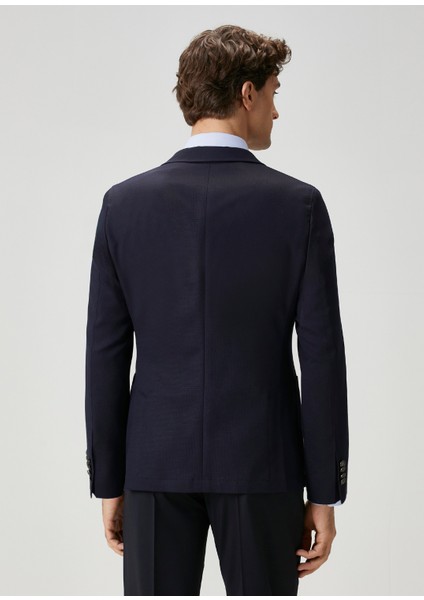 Lacivert Yün Blazer indirimleri