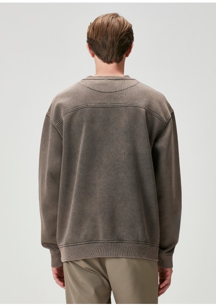 Kahverengi Kaz Nakışlı Sweatshirt indirimleri