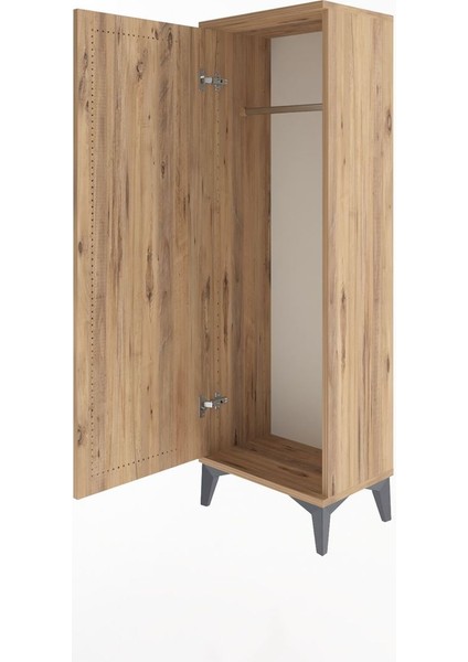 Arges Dolap Tek Kapaklı Tek Askılı 44X30X134 Çam-Çam fırsatları